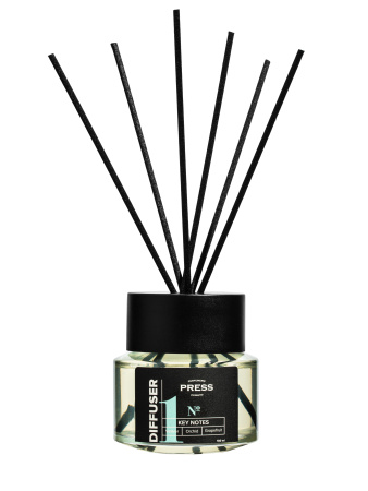 Аромадиффузор с палочками №1: ветивер, орхидея, грейпфрут, 100мл Press Gurwitz