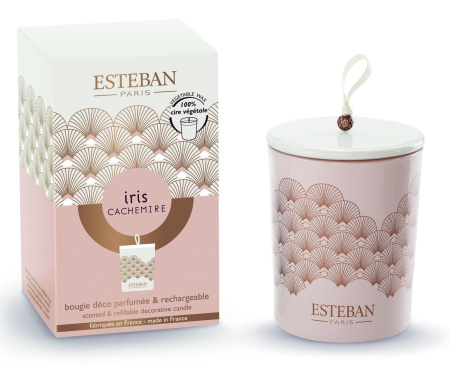 Аромасвеча с крышкой "Ирис и Кашемир" 170гр Esteban Parfums