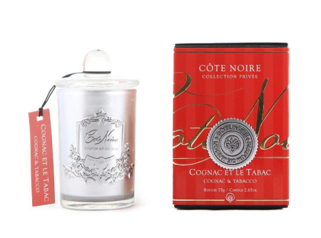 Аромасвеча "Коньяк и табак" серебро 75гр Cote Noire