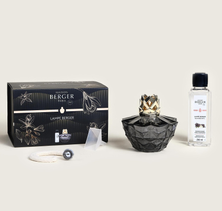 Лампа Берже "Кали" черная с ароматом "Ванильное Великолепие" 250мл Maison Berger