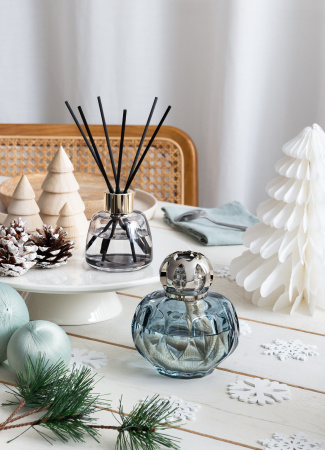 Набор с Лампой Берже "Розали" серый "Брызги шампанского" 250мл Maison Berger