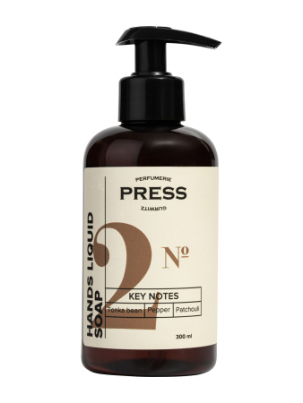 Жидкое мыло №2: Бобы Тонка, Черный перец, Пачули 300мл Press Gurwitz