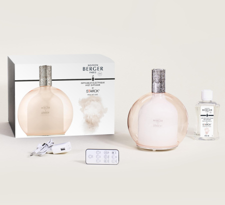 Аромалампа by Starck розовая с ароматом Peau de Soie 475мл Maison Berger