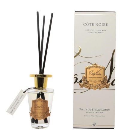 Аромадиффузор с палочками "Жасминовый чай" золото, 150мл Cote Noire