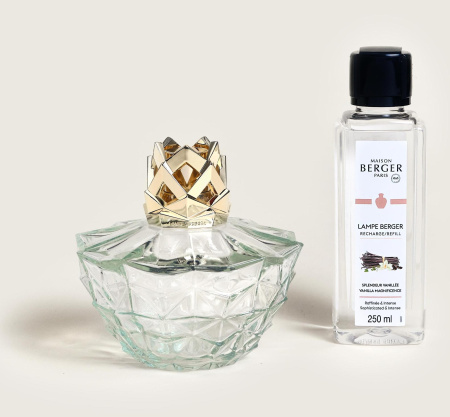 Лампа Берже "Кали" прозрачная с ароматом "Ванильное Великолепие" 250мл Maison Berger