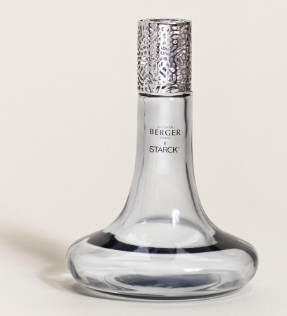 Лампа Берже by Starck серая с ароматом Peau de Pierre 500мл Maison Berger