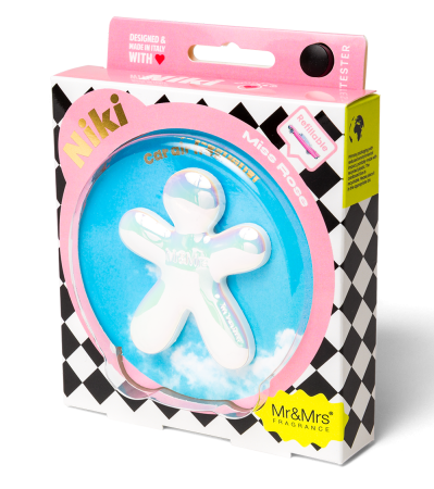 Ароматизатор для авто NIKI белый радужный "Черный чай" Mr&Mrs Fragrance
