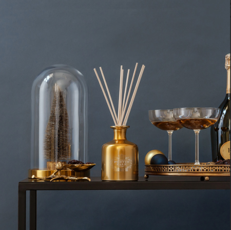 Аромадиффузор золотой "Праздничный синий" 250мл Portus Cale