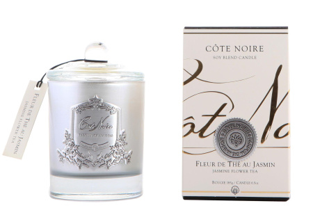 Аромасвеча "Жасминовый чай" серебро 185гр Cote Noire