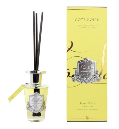 Аромадиффузор с палочками "Летняя груша" серебро, 150мл Cote Noire