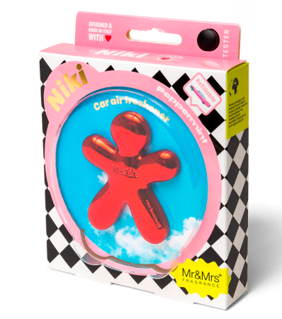 Ароматизатор для авто NIKI красный "Перечная мята" Mr&Mrs Fragrance