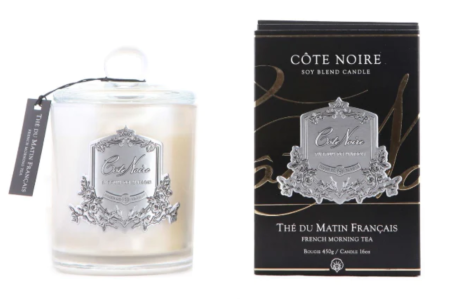 Аромасвеча "Французский утренний чай" серебро 185гр Cote Noire