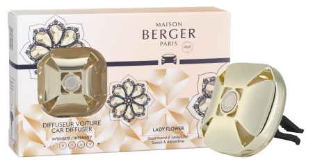 Ароматизатор для авто "Вечность" золотой с ароматом "Цветы для Леди" Maison Berger